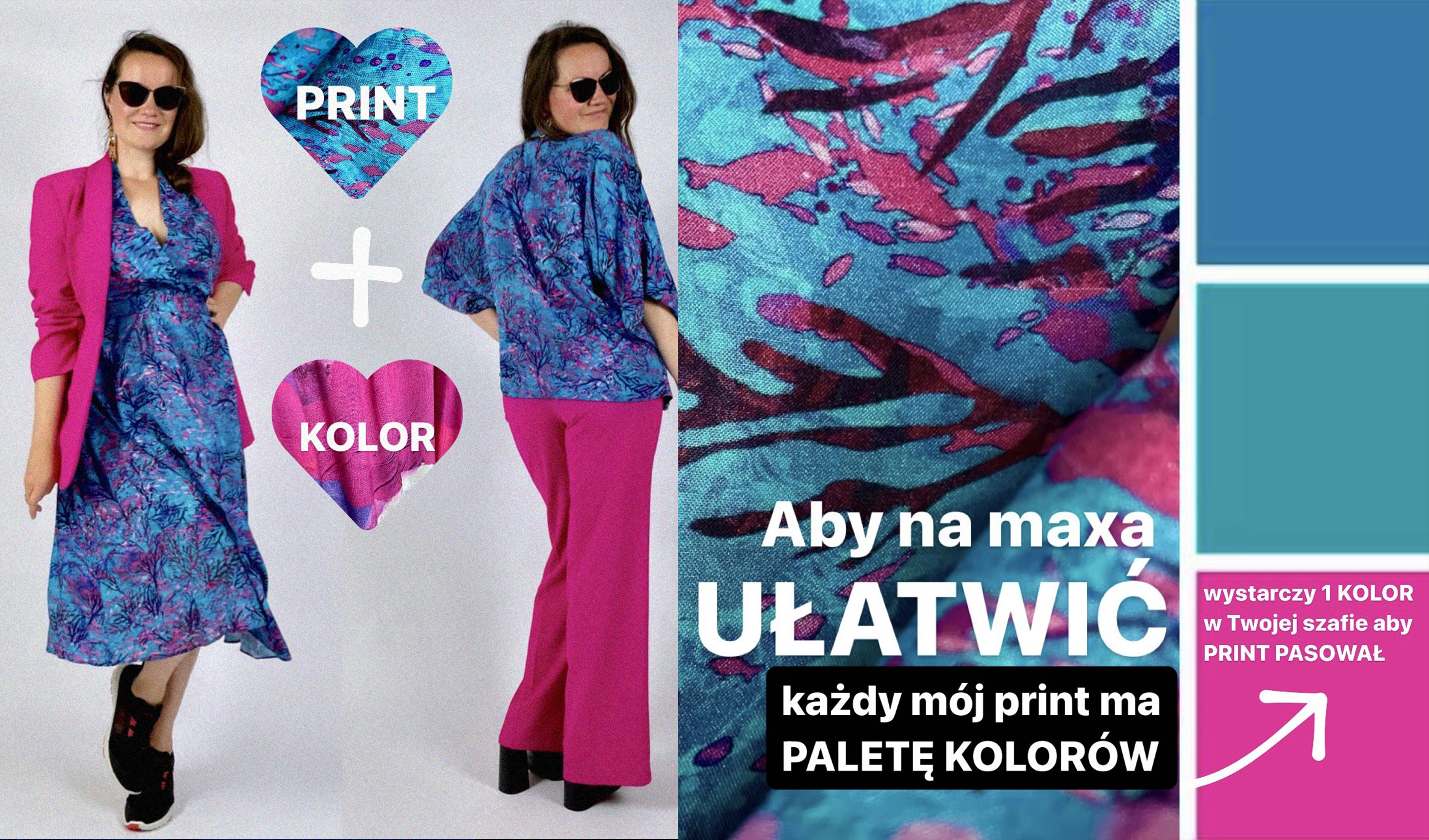 jak zestawiać wzór z gładkimi ubraniami?